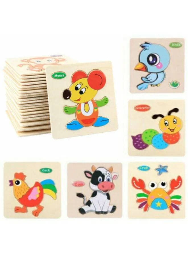 Wooden Puzzles for Kids Boys and Girls Vehicle Set Taxi