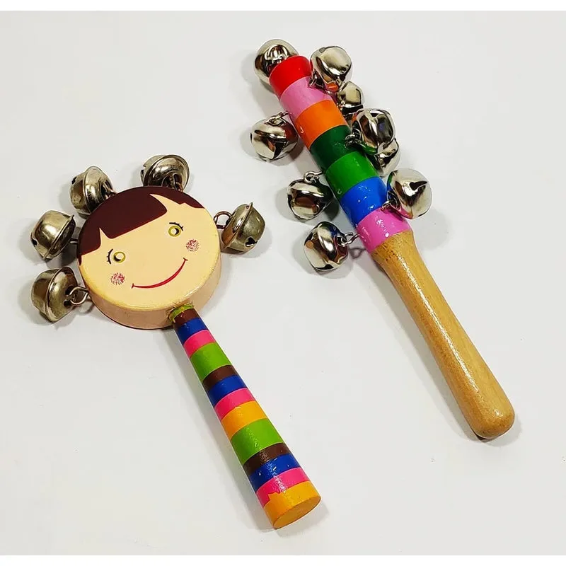 Wooden Rattles for Baby - set of 3 pcs / multicolor